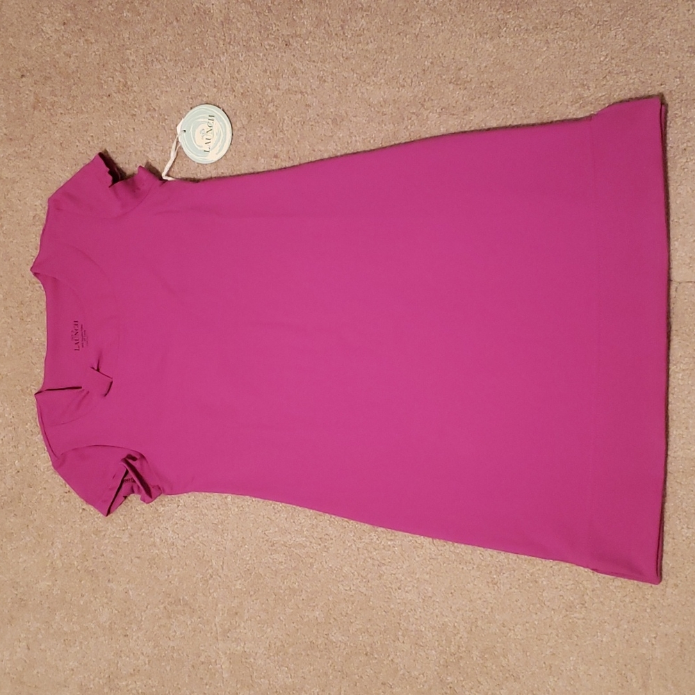 NWT Out 2 Launch Women's Magenta Knot Dress and Shorts 2 Piece Golf Set